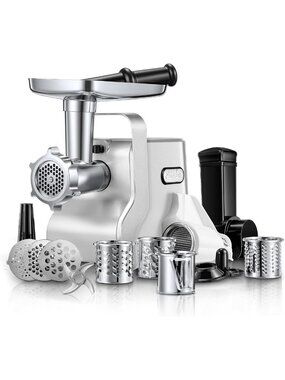 FOHERE Meat Grinder 3000W Max, Heavy Duty 5-in-1 Electric Meat Mincer with